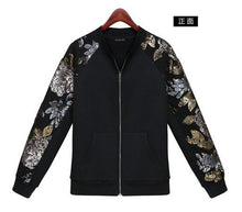 Plus Size  Baseball Jacket Sequined Sweatshirt Women Coat Casual Women Jacket Coat With Pockets