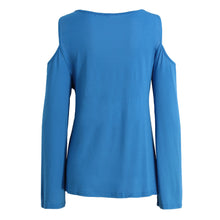 plus-size-fashion-t-shirt-women-cold-shoulder-lace-up-shirt-v-neck-long-sleeve-camisas-femininas-casual-shirt-t-shirt-tops BBL