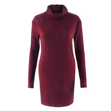 plus-size-fashion-women-knitted-dress-solid-turtleneck-sweater-dress-long-sleeve-casual-party-mini-dress-long-ladies-pullover BBL