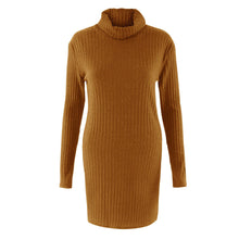 plus-size-fashion-women-knitted-dress-solid-turtleneck-sweater-dress-long-sleeve-casual-party-mini-dress-long-ladies-pullover BBL