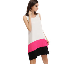 plus-size-women-casual-dresses-round-neck-sleeveless-pocket-dress-patchwork-sexy-party-mini-dress-vestido-de-festa BBL