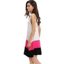 plus-size-women-casual-dresses-round-neck-sleeveless-pocket-dress-patchwork-sexy-party-mini-dress-vestido-de-festa BBL