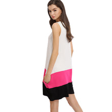 plus-size-women-casual-dresses-round-neck-sleeveless-pocket-dress-patchwork-sexy-party-mini-dress-vestido-de-festa BBL