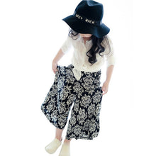 princess-girls-floral-print-ethnic-elastic-tutu-skirts-pants-kids-loose-a-line-long-pant-new BBL