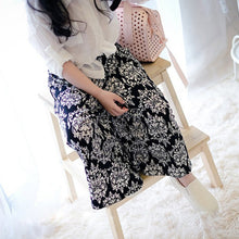 princess-girls-floral-print-ethnic-elastic-tutu-skirts-pants-kids-loose-a-line-long-pant-new BBL