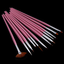 professional-12pcs-uv-gel-pen-brush-nail-art-acrylic-brush-pen-dotting-draw-paint-tool-set-pink-nail-art-brush BBL
