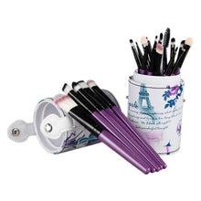 Professional 20pc Makeup Brushes 4 Colors Cosmetic Set Eyeshadow Brush Blusher Cosmetic Tools+Leather Cup Holder Case