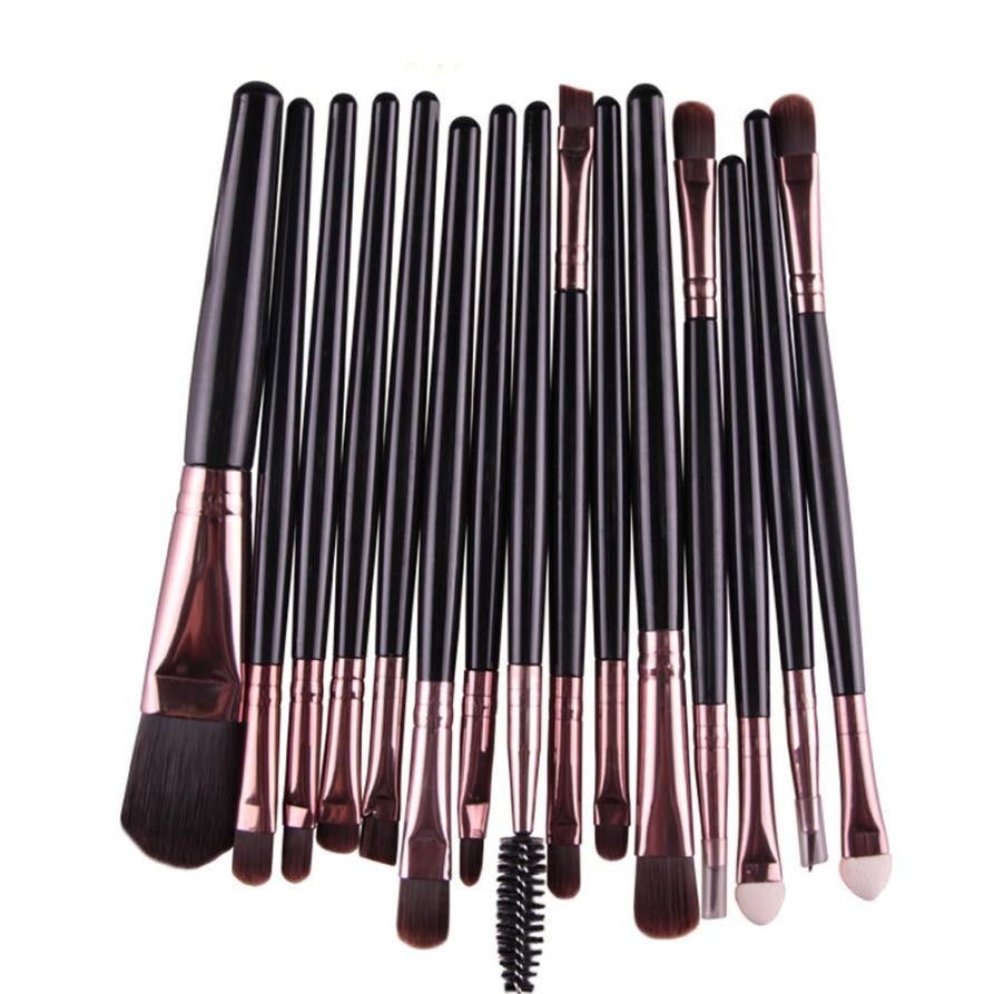 Professional Maquiagem Makeup Brushes 15pc Beauty Cosmetics Foundation Blending Blush Make Up Brush Tool Kit Set