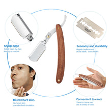 professional-mens-shaving-razor-retro-folding-shaver-carbon-steel-barber-beard-with-razor-blade-wood-handle BBL