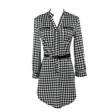 women-sexy-dress-bodycon-dresses-v-neck-three-quarter-sleeve-plaid-vintage-dress-bandage-dress-clubwear BBL