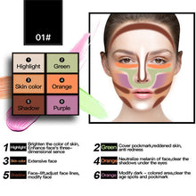 Face Shading Modification Of Color & Six-Color Contour Bronzer Highlighter Palette Set Trimming Powder Paste Composition
