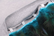 Removable Stitching Feather hem Pullovers Sweatshirt Women Irregular Hem Long Sleeve Hoodies Sweats Jumpers Femme 3 colors