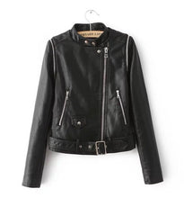 Removable sleeves Faux Leather Jacket Stand Collar Oblique Closure Zipper PU Leather Coat Outwear Femme Black White