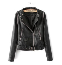 Removable sleeves Faux Leather Jacket Stand Collar Oblique Closure Zipper PU Leather Coat Outwear Femme Black White