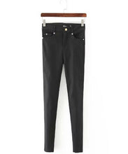 Retro High Waist Skinny Pencil Jeans Women's Stretch Legging Long Pencil Pants Slim fit Denim Trousers black s m l