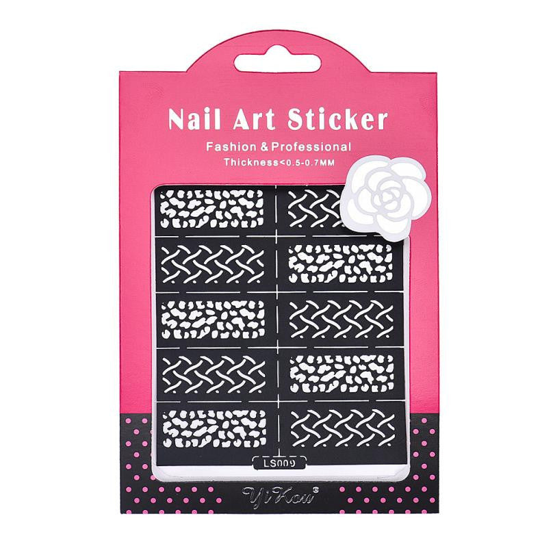 Reusable Stamping Tool DIY Nail Art Hollow Template Stickers Stamp Stencil Guide