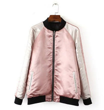 Reversible Coat Embroidery Flower Phoenix Bird Short Jacket Women Contrast sleeve Bomber Jacket Coat Pilots Outerwear