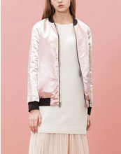 Reversible Coat Embroidery Flower Phoenix Bird Short Jacket Women Contrast sleeve Bomber Jacket Coat Pilots Outerwear
