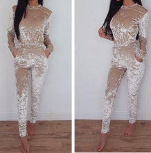 Rompers Womens Jumpsuit Slim Overalls Women Turtleneck Long Pants Velvet Jumpsuits Playsuits