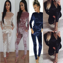 Rompers Womens Jumpsuit Slim Overalls Women Turtleneck Long Pants Velvet Jumpsuits Playsuits