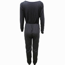 Rompers Womens Jumpsuit Full Sleeve O Neck Casual Loose Long Jumpsuit Grey Bodysuit Outdoor Sport Swearing