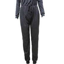 Rompers Womens Jumpsuit Full Sleeve O Neck Casual Loose Long Jumpsuit Grey Bodysuit Outdoor Sport Swearing