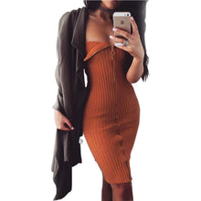 S-XL Women Skirt Women Knitted Skirts Sexy Zippers Package Hip Split Knitting Midi Skirt Pencil Long Skirt GV360