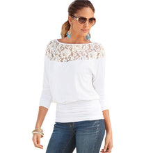 S-XXL Plus Size Women Clothing Long Sleeve Lace Patchwork T Shirt Women Casual O Neck T Shirts Tops Sexy Crochet Tee Shirt Femme
