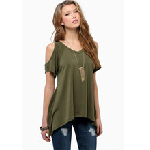 S-XXL Plus Size Women Clothing Sexy Off Shoulder T-shirt Women V Neck Women Tops Cotton Tee Shirt Femme Short Sleeve T Shirt