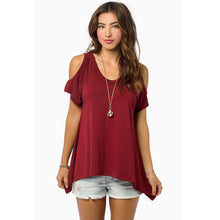 S-XXL Plus Size Women Clothing Sexy Off Shoulder T-shirt Women V Neck Women Tops Cotton Tee Shirt Femme Short Sleeve T Shirt