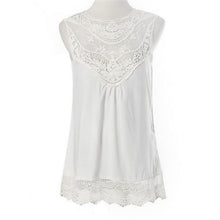 S-XXXL Plus Size Women Clothing Casual Top Sleeveless Lace Crochet Blouse Shirt Embroidery Floral Blouse Women Top