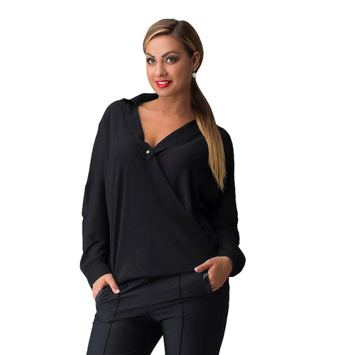 s-xxxl-white-plus-size-women-blouses-v-neck-long-sleeve-pocket-shirt-women-tops-vintage-blusas-femininas BBL