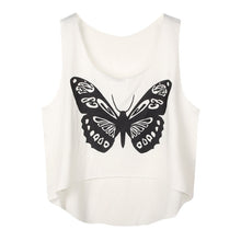 Casual Women Cartoon Crop T-Shirt Emoji Tank Top VBlouse Sleeveless