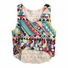 Casual Women Cartoon Crop T-Shirt Emoji Tank Top VBlouse Sleeveless
