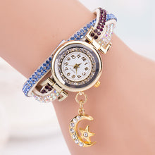 Fashion relogio feminino Women quartz-watch Crystal Band Wave Bracelet Dial Quartz Analog Wrap Wrist Watch