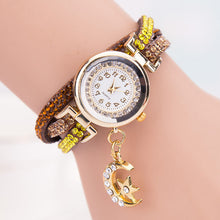 Fashion relogio feminino Women quartz-watch Crystal Band Wave Bracelet Dial Quartz Analog Wrap Wrist Watch