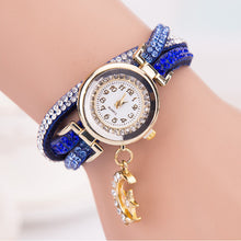 Fashion relogio feminino Women quartz-watch Crystal Band Wave Bracelet Dial Quartz Analog Wrap Wrist Watch
