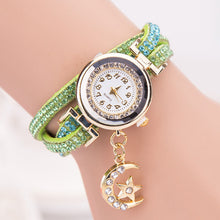 Fashion relogio feminino Women quartz-watch Crystal Band Wave Bracelet Dial Quartz Analog Wrap Wrist Watch