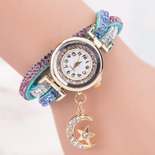 Fashion relogio feminino Women quartz-watch Crystal Band Wave Bracelet Dial Quartz Analog Wrap Wrist Watch