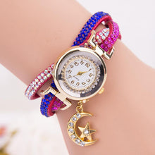 Fashion relogio feminino Women quartz-watch Crystal Band Wave Bracelet Dial Quartz Analog Wrap Wrist Watch