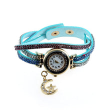 Fashion relogio feminino Women quartz-watch Crystal Band Wave Bracelet Dial Quartz Analog Wrap Wrist Watch