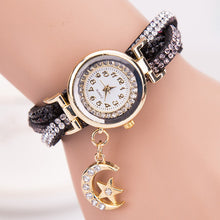 Fashion relogio feminino Women quartz-watch Crystal Band Wave Bracelet Dial Quartz Analog Wrap Wrist Watch