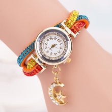 Fashion relogio feminino Women quartz-watch Crystal Band Wave Bracelet Dial Quartz Analog Wrap Wrist Watch