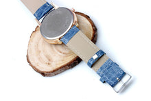 Women's Golden Bling Crystal Faux Leather Strap Analog Quartz Wrist Watch