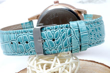 Women's Golden Bling Crystal Faux Leather Strap Analog Quartz Wrist Watch