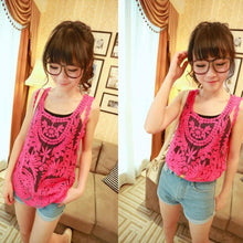Lace Sleeveless Crochet Knit Vintage Women VTank Top Shirt Sexy