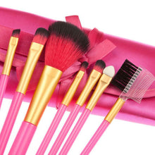 7pc Women Girl Professional Pink Makeup Brush Sets For Powder Eye Shadow Make Up Tools Kit