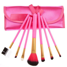 7pc Women Girl Professional Pink Makeup Brush Sets For Powder Eye Shadow Make Up Tools Kit
