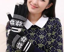 Fashion Women Screen Knit Cotton Warm Gloves