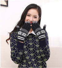Fashion Women Screen Knit Cotton Warm Gloves